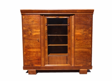 Biblioteka ART DECO z 1930 roku orzech, dąb 