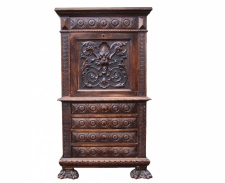 Szafa, kabinet z 1880 roku Italia neorenesans 