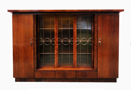 Unikatowa biblioteka z palisandru, ok 1930 roku, Bauhaus, Art Deco.