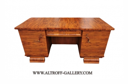 Biurko Art Deco. Orzech, palisander. 1930 rok. 
