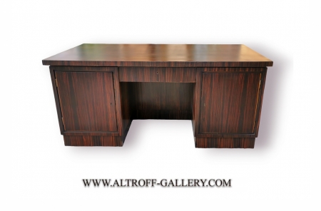 Biurko Art Deco. Heban makassar. 1930 rok.