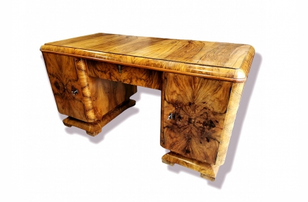 Biurko Art Deco. Orzech. 1930 rok. 