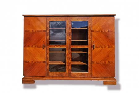 Biblioteka gabinetowa Art Deco. Ok. 1930 rok. Palisander.